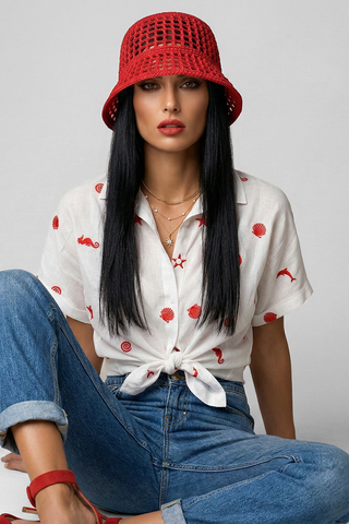 Camicia LAURENCE con ricami