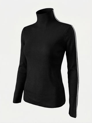 Maglia CIRUS m/l collo alto e profilo a contrasto