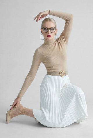 Gonna midi YVONNE in tessuto plissè