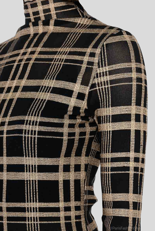 Maglia PATRICIAN m/l stampa geometrica in lurex
