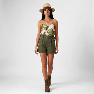 Top VALENTINE stampa tropicale