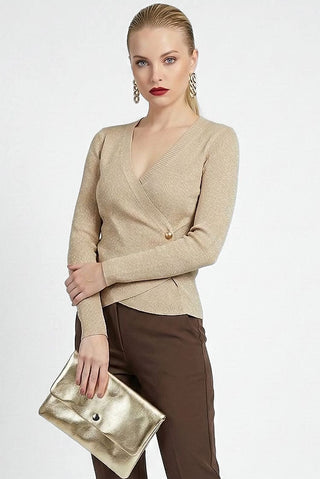 Maglia incrociata MARSIGLIA tessuto lurex m/l