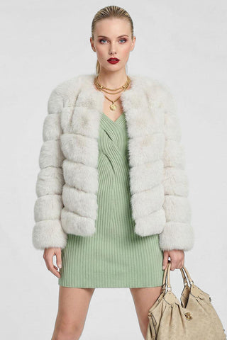 Pelliccia sintetica RENNES con gancetti