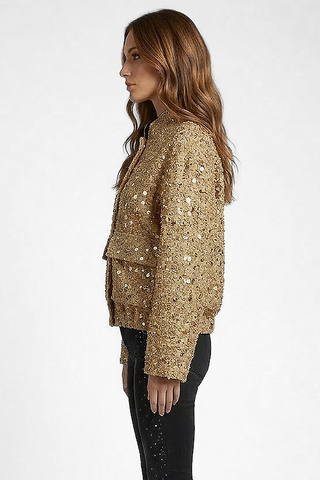 Giubbino WIDOWI Oversize  con paillettes ed elastico sul fondo