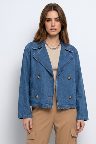 Giacca denim ESTELA doppiopetto