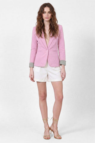 ANNIE cotton jacket with contrasting lapels