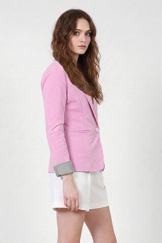 ANNIE cotton jacket with contrasting lapels