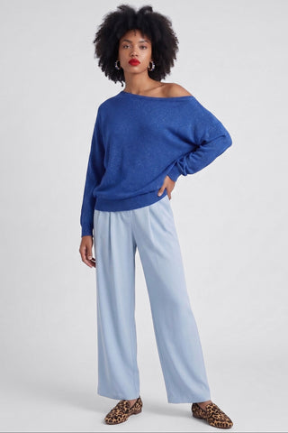 Pantaloni donna POLINE a vita alta con pinces