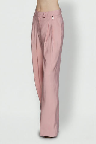 Pantaloni donna Relish ARABIA palazzo fluido vita alta in tessuto viscosa - immagine 3