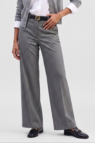 Pantaloni donna a gamba larga ROY con passanti