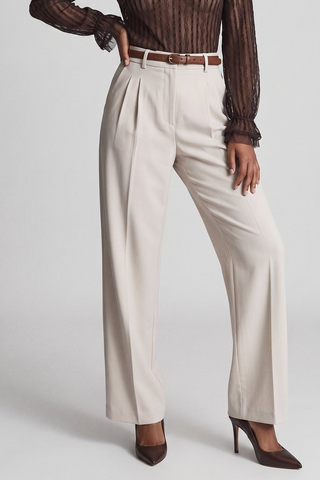 Pantaloni donna ANOUK a gamba larga con pinces