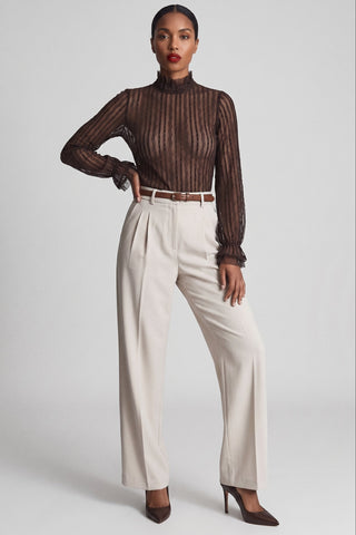 Pantaloni donna ANOUK a gamba larga con pinces