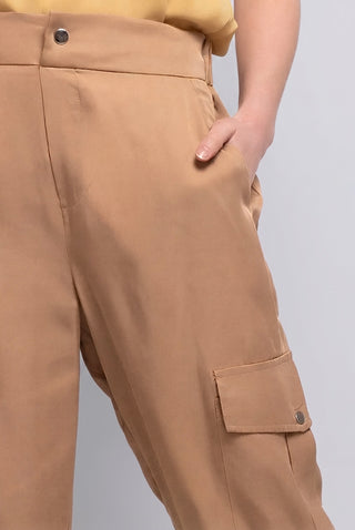 Pantaloni donna MANDY cargo in lyocell con elastico sul retro - immagine 6