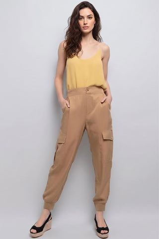 Pantaloni donna MANDY cargo in lyocell con elastico sul retro - immagine 7