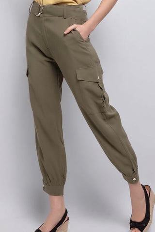 Pantaloni donna JUSTINE cargo in lyocell - immagine 4