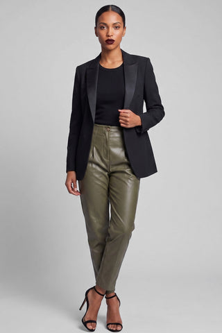 Pantaloni in similpelle a vita alta NOLA