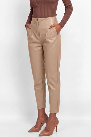 Pantaloni in similpelle a vita alta NOLA