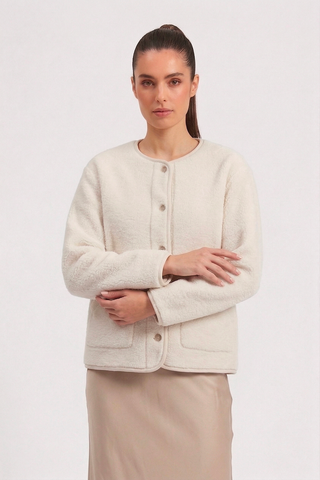 ALBON jacket with integrated scarf collar