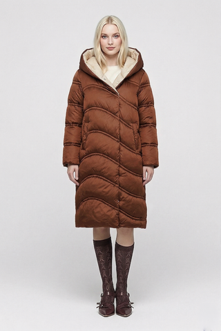Piumino 3/4 donna GIRONDA trapuntato con cappuccio e bottoni - immagine 5