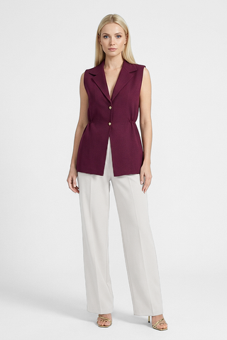 Gilet lungo EMMA con bottoni dorati