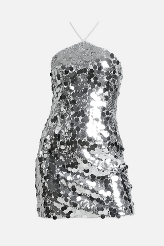 BAIX mini dress with maxi sequins and thin straps