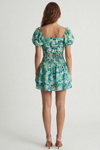 Coordinato ANTEA a fiori top  e gonna - immagine 3