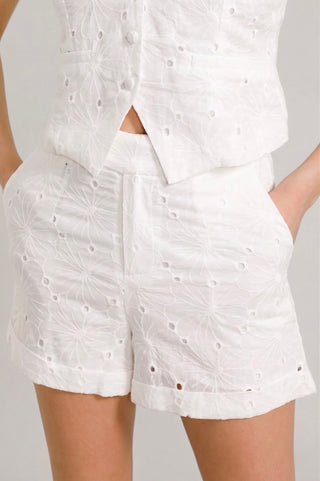 Shorts donna DEVA cotone in pizzo San Gallo - immagine 5