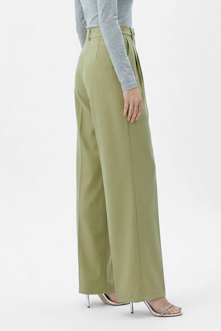 AMBRETTE fluid wide-leg trousers with pleats