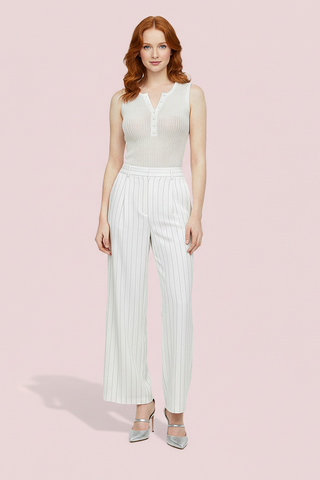 Pantaloni a righe FLORENCE gamba dritta