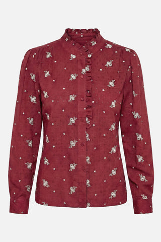 Camicia MEGREZ con ricami floreali