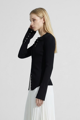 Cardigan SIDONIE con maniche lunghe svasate
