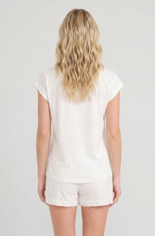 T-shirt ANTIGONE con motivi ricamati in cotone - immagine 4