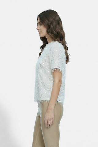 T-shirt CLAUDINE m/m con paillettes - immagine 4