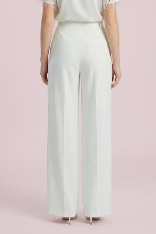 Pantaloni a vita alta ANGELIQUE con pinces senza passanti