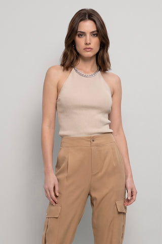 Top KYLA con scollo a catena in viscosa - immagine 4