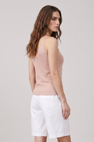 Top donna MARCELA in lurex misto viscosa con bretelle sottili - immagine 4