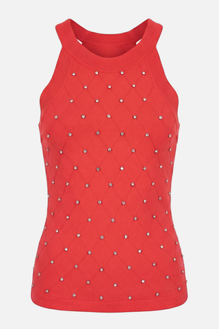 MONTILLY knit top with rhinestones