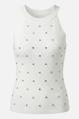 MONTILLY knit top with rhinestones