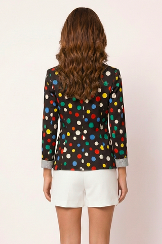 JOELLE polka dot jacket with contrasting lapels
