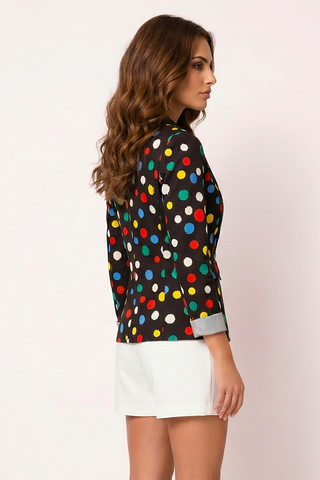 JOELLE polka dot jacket with contrasting lapels
