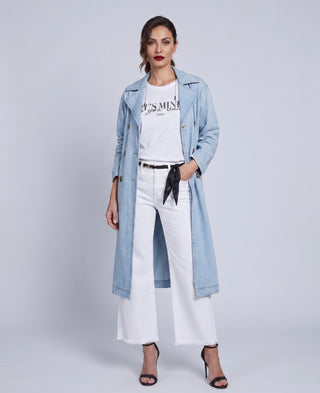 Trench donna BLANCA Relish in denim con applicazioni strass sh - immagine 6