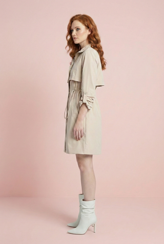 Trench impermeabile DOYET con coulisse in vita e chiusura a zip - immagine 4