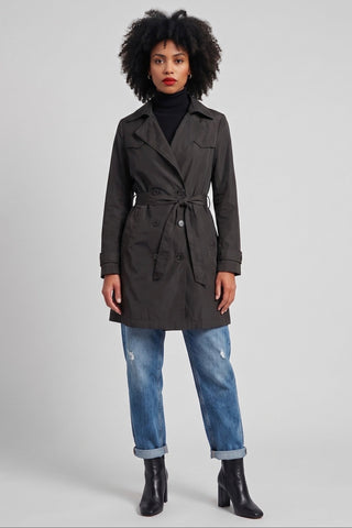 Trench MIRA antipioggia con cintura e tasche (IMAN)