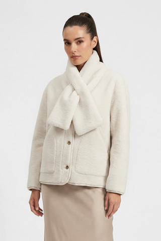 ALBON jacket with integrated scarf collar
