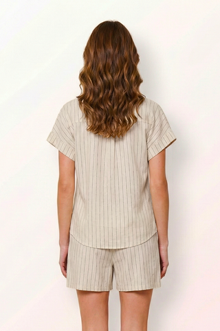 Set in lino VERVEINE a righe