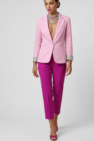 ANNIE cotton jacket with contrasting lapels