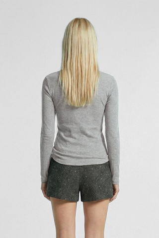 MELISSE ribbed long-sleeve top