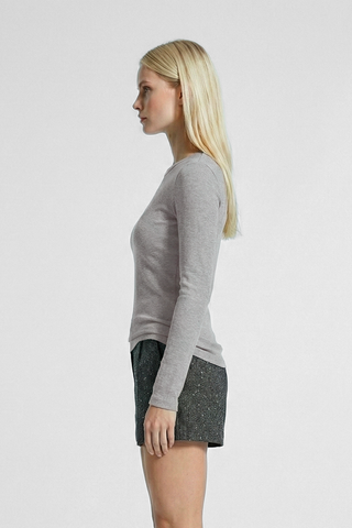 MELISSE ribbed long-sleeve top