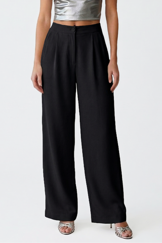 Pantaloni palazzo PALACE  a vita alta