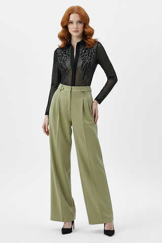 Body MARGAUX m/l con perline e paillettes
